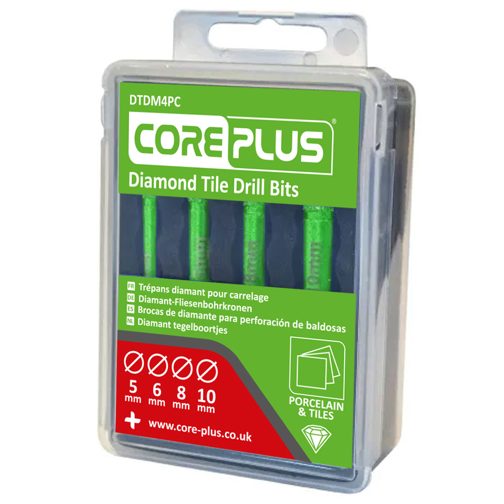 4 Piece Diamond Tile Drill Bit Set | Core Plus Specialist